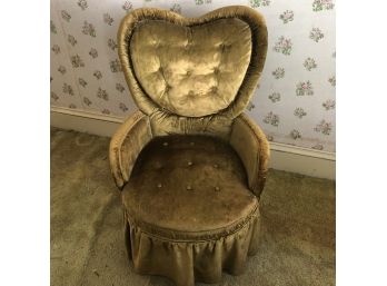 Vintage Mustard Velvet Chair
