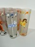 (11) Vintage Libby Carousel Horse Tall Glasses