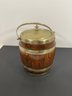 Mid 19th C English Oak & Brass Biscuit Jar - (DM)