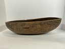 Primitive (19th C) Hand Carved Wood Dough Bowl - (DM)