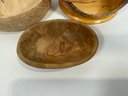 (3) Small Wood Bowls - (DM)