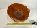 Carved Walnut Bowl - (DM)