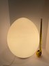 Incredible Mid-Century Glass Egg Shape Lamp - (DM)