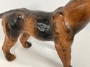 Vintage Leather Wrapped Bulldog Figure - (DM)