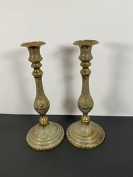 Persian Brass Candle Holders - (DM)
