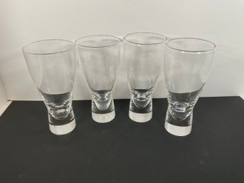 (4) Steuben Pilsner Crystal Glasses - (DM)