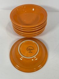 (7) Fiesta (Homer Laughlin) Small Orange Bowls - (DM)