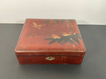 Japanese Lacquer Box W/ Birds - (DM)
