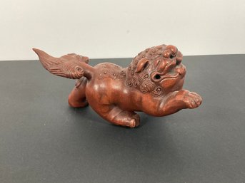 Chinese Carved Lion (boxwood) - (DM)