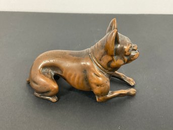 Vintage 1930's Jennings Bros Bronze French Bulldog Figure - (DM)