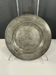 Early 18th Century English Pewter Plate - (DM)