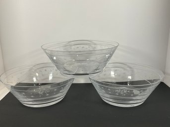 (3) Villeroy & Boch 'Ice Crystal' Bowls - (DM)