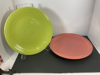 (2) Fiestaware 12' Plates - (DM)