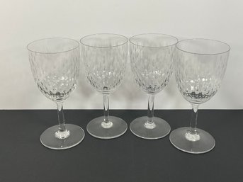 (4) Baccarat Crystal 'Paris' Wine Glasses - (DM)