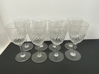 (8) Baccarat Crystal 'Paris' Wine Glasses - (DM)