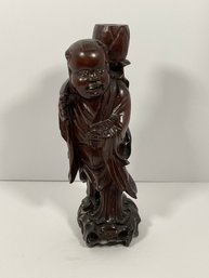 Japanese Daikokuten Carved Wood Figure -