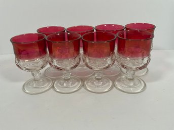 Vintage Tiffin Kings Crown Ruby Red Glasses