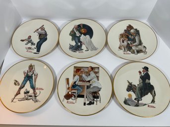 (6) Norman Rockwell Plates - # 1