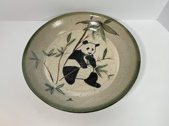 Signed Studio Pottery Bowl - Panda -