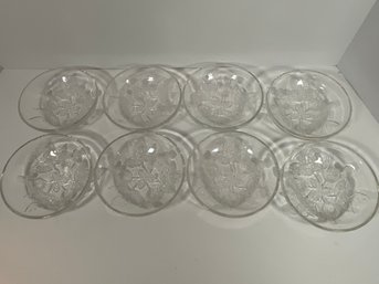 (8) Glass Snack Dishes