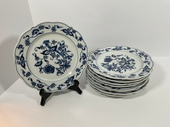 (9) Blue Danube Porcelain Plates - 8 1/2'