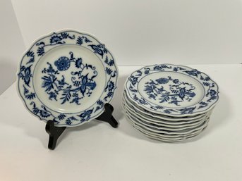 (9) Blue Danube Porcelain Plates - 6 3/4'