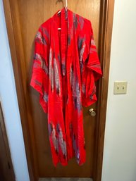 Japanese Kimono/Robe - Red Pattern