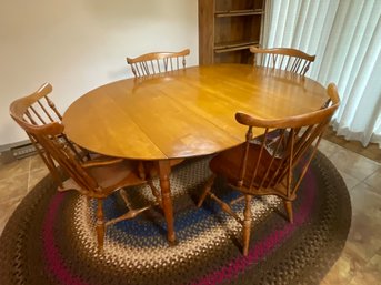 Vintage Drop Leaf Table & 4 Ethan Allen Chairs