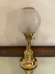 Vintage G V Harnisch  Brass Oil Lamp