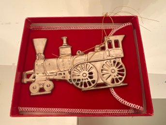 Gorham Sterling Christmas Locomotive Ornament