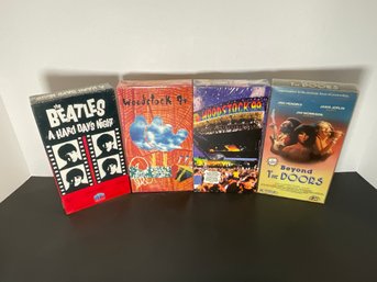 VHS Music Movies - Beatles, Woodstock, Doors