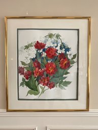 Judith Kay McNeal - Signed Lg Watercolor - 'Red Tulip Day'