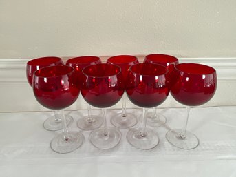 (8) Vintage (Red) Balloon Glasses