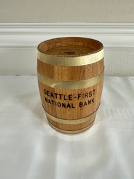 Vintage Seafirst Bank Barrel