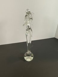Glass Kissing Couple Figure