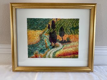 Jeff Whyman (oil Pastel) 'vineyards Forever' - Signed.