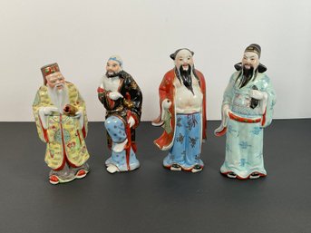 (4) Vintage Chinese Porcelain Wise Men Figures -