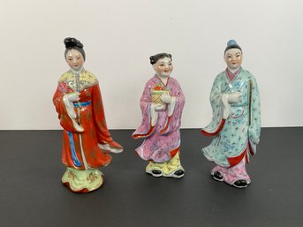 (3) Vintage Chinese Porcelain Figures -