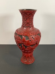 Cinnabar Style Vase -