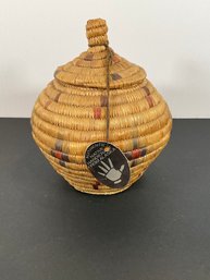Alaska Native Basket - Original Tag
