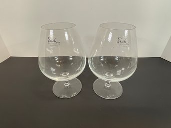 (2) Eisch Germany Glaskulter Lg Brandy Glasses