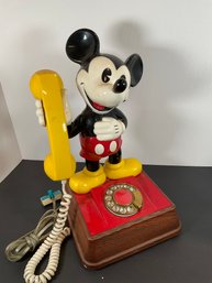Vintage 70's  Mickey Mouse Rotary Phone -