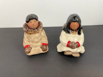 C Alan Johnson Inuit Figures - (Nutchuk 1972 & Naya 1976)