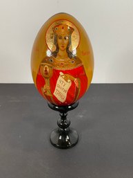 Russian Icon Egg - Hand Painted (Trinity)