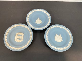 (3) Sm Wedgwood Jasperware Plates
