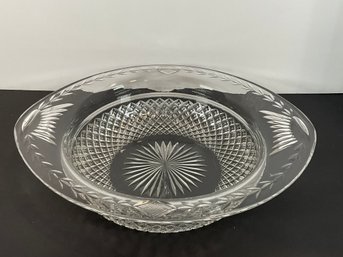 Vintage Cut Glass Oval Bowl