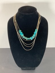 Sterling Turquoise Necklace - Marked