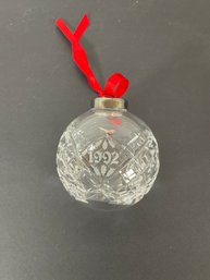 Waterford Crystal 1992 Crystal Ball Ornament