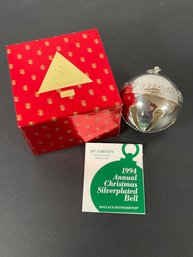 1994  Wallace Silver Sleigh Bell / Ornament