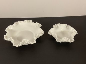 Fenton Milk Glass Hobnail Bowls #2